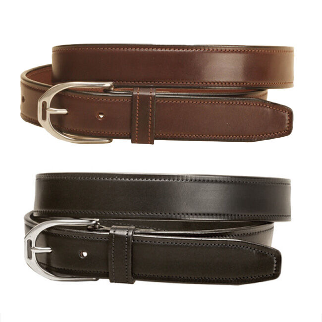 Tory Leather 1-1/4" Belt with Stirrup Buckle image number null