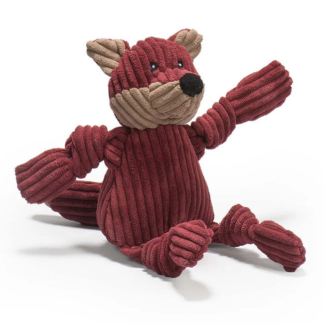 HuggleHounds Sly Fox Knottie Plush Dog Toy image number null