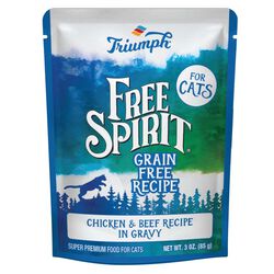 Triumph Free Spirit Grain-Free Chicken & Beef Recipe in Gravy for Cats