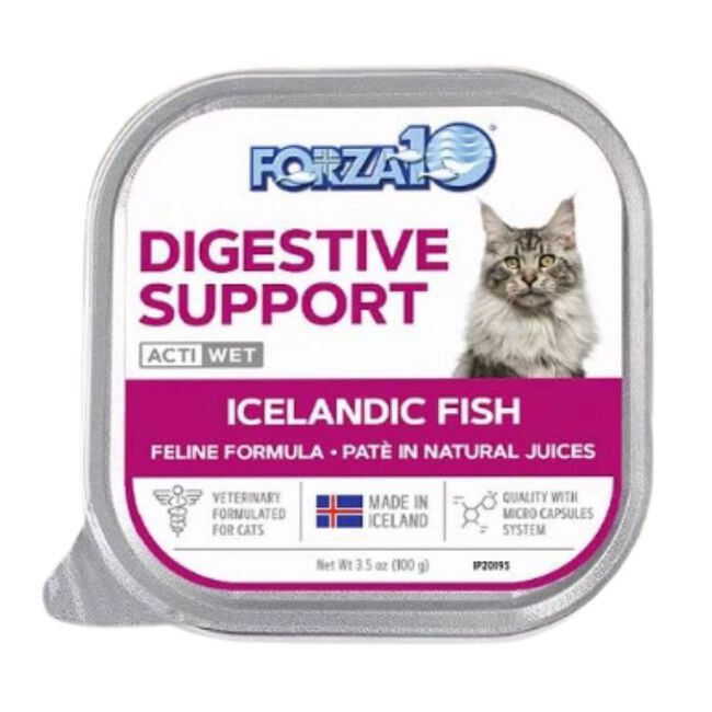 Forza10 Nutraceutic Actiwet Digestive Support Icelandic Fish Recipe Wet Cat Food