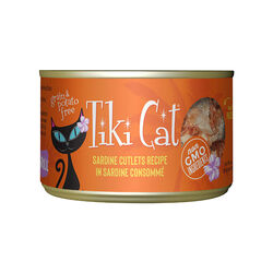 Tiki Cat Tahitian Grill Cat Food - Sardine Cutlets Recipe in Sardine Consomme - 6 oz