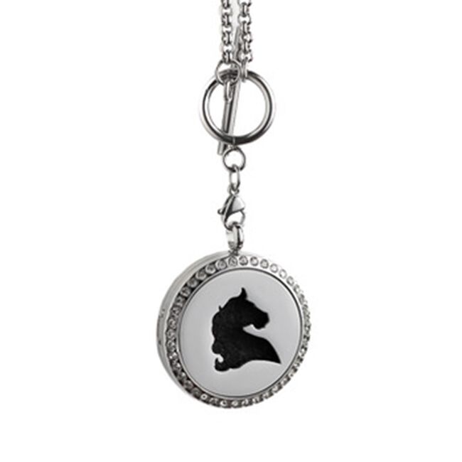 Annie Oakley Horse Head Aroma Locket Necklace 30 mm  image number null