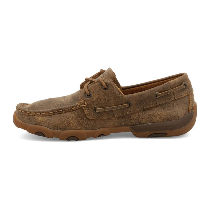 Twisted X Women's Boat Shoe Driving Moc - Bomber - Closeout image number null