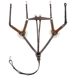 Henri de Rivel Pro 5-Point Elastic Breastplate Martingale with Running Attachment