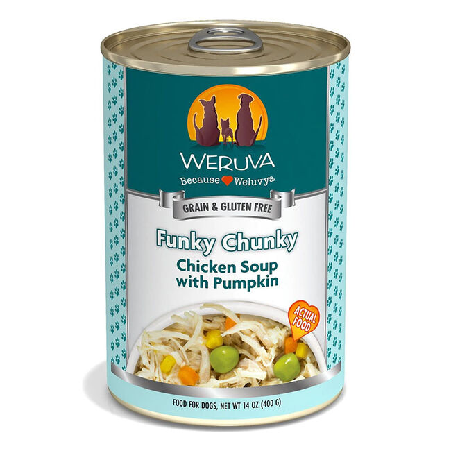 Weruva Funky Chunky Chicken Soup Canned Dog Food 5.5 oz image number null