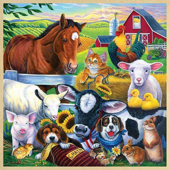 "Farm Friends" 48 Piece Wood Puzzle image number null