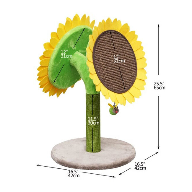 PetPals Double Bloom Sunflower Cat Scratcher image number null