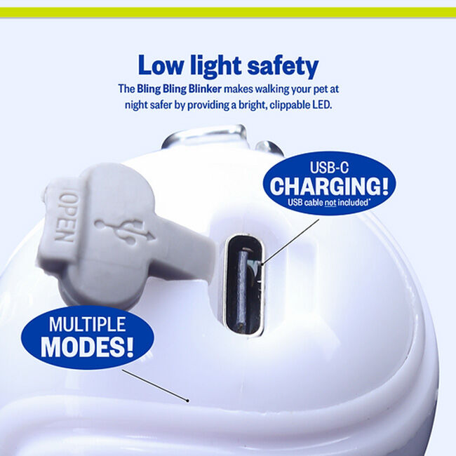 Petsport Bling Bling Blinker - Rechargeable LED Safety Light image number null