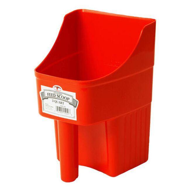 Miller 3 Quart Enclosed Feed Scoop Red image number null