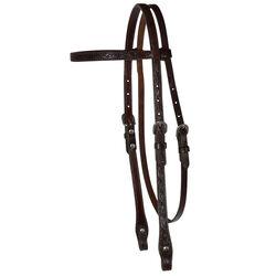 Circle Y 5/8" Floral Tooled Browband Headstall 