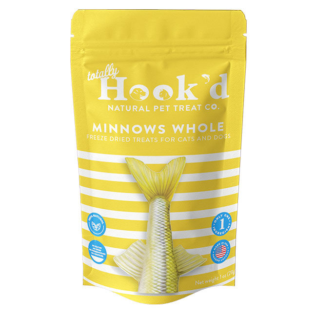 Totally Hook'd Freeze-Dried Treats for Cats & Dogs - Whole Minnows - 1 oz image number null