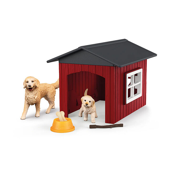 Schleich Dog Kennel with Golden Retriever image number null