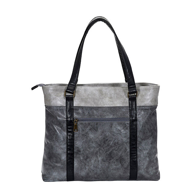 AWST International Colorblock Snaffle Bit Laptop Tote - Gray image number null