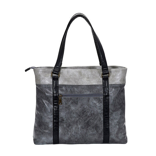AWST International Colorblock Snaffle Bit Laptop Tote - Gray image number null