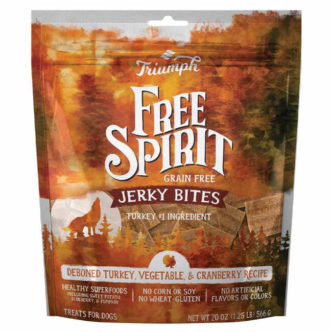 Triumph Free Spirit Grain-Free Dog Treats - Turkey, Vegetable & Cranberry Recipe - 20 oz image number null
