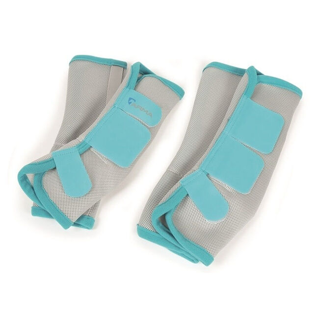 Shires Airflow Fly Boots - White/Teal image number null