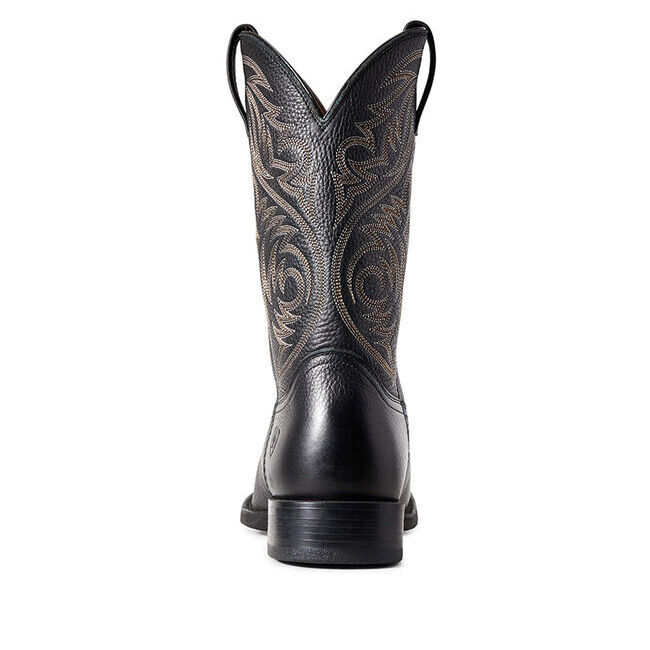 Ariat Men's Sport Herdsman Western Boot - Black Deertan image number null