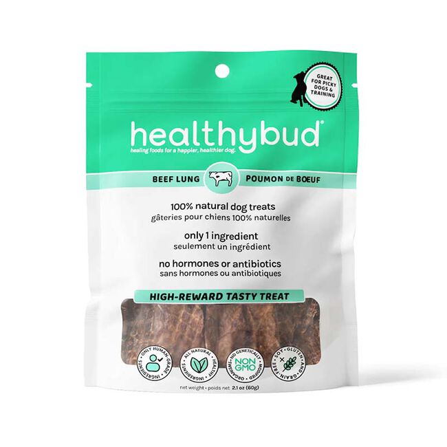 HealthyBud Beef Lung Natural Dog Treats image number null