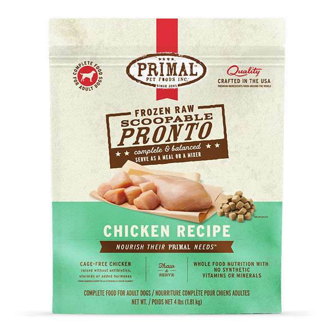 Primal Pronto Raw Frozen Dog Food - Chicken Recipe image number null