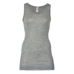 Engel Women's Wool/Silk Blend Long Tank Top - Light Grey Melange
