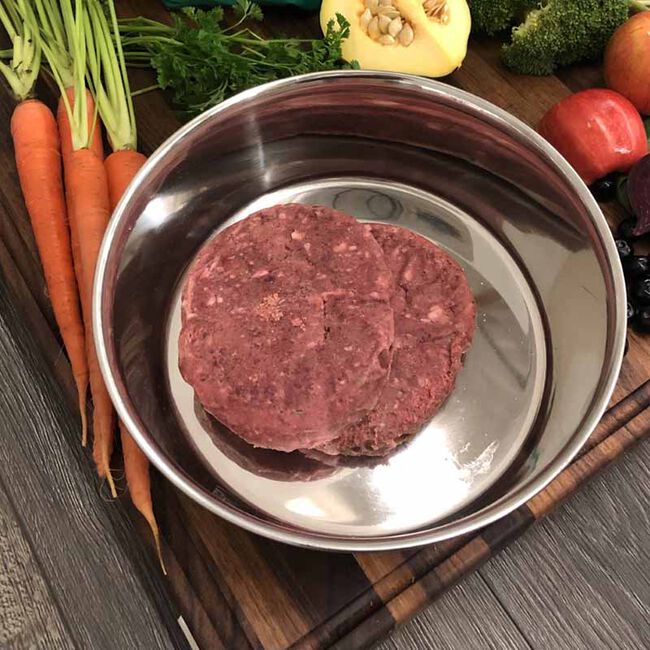 OC Raw Frozen Raw Dog Food Patties - Beef & Produce Recipe image number null