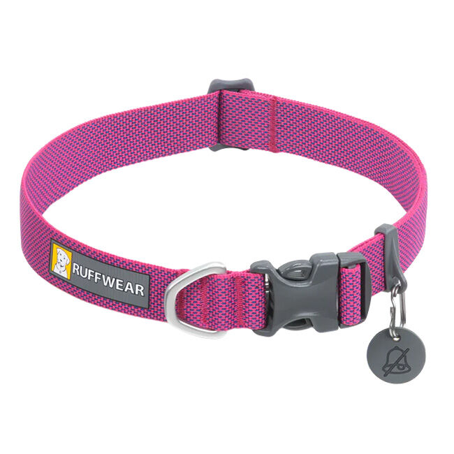 Ruffwear Hi & Light Lightweight Dog Collar - Alpenglow Pink image number null