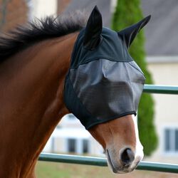 Absorbine UltraShield Fly Mask with Ears - Black