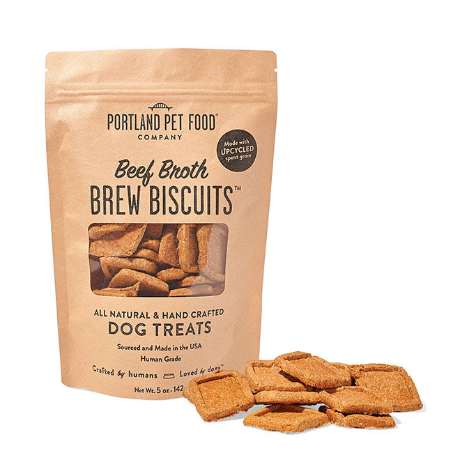 Portland Pet Food Company Brew Biscuits Dog Treats - Beef Broth Recipe - 5 oz image number null