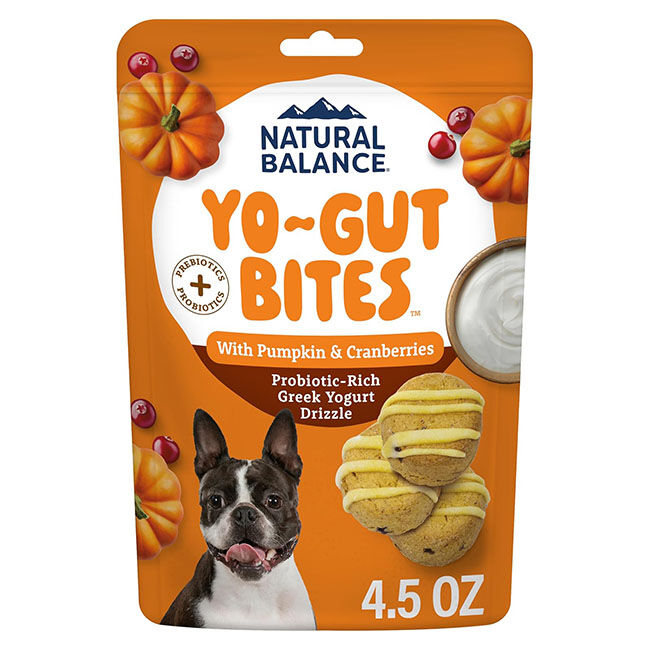 Natural Balance Yo-Gut Bites for Dogs - Pumpkin & Cranberries - 4.5 oz image number null