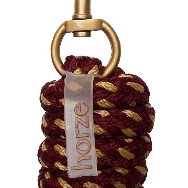 Horze Kenya Braided Soft Snap Lead - Rhubarb Dark Red - Closeout image number null
