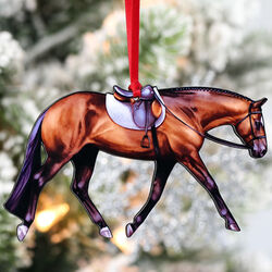 Classy Equine Ornament - Bay English Pleasure Quarter Horse