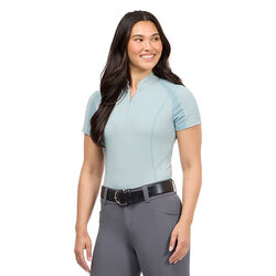 Kerrits Women's Precision Short Sleeve Quarter Zip Tech Top - Shoreline