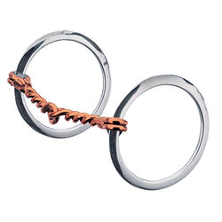 Weaver All Purpose Ring Snaffle Bit with Single Twisted Copper Mouth