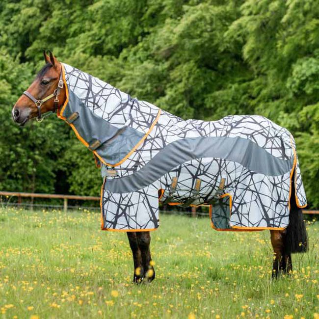 Horseware Ireland Amigo 3-in-1 CamoFly Sheet (No Fill) - Grey/Orange image number null