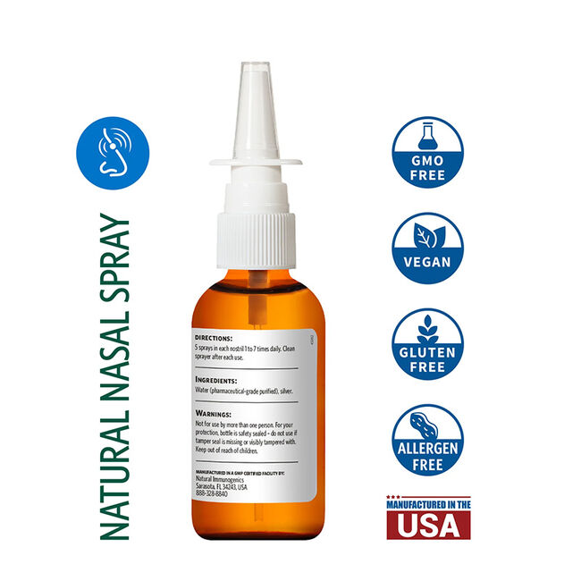 Sovereign Silver Natural Nasal Spray BioActive Silver Hydrosol Sinus
