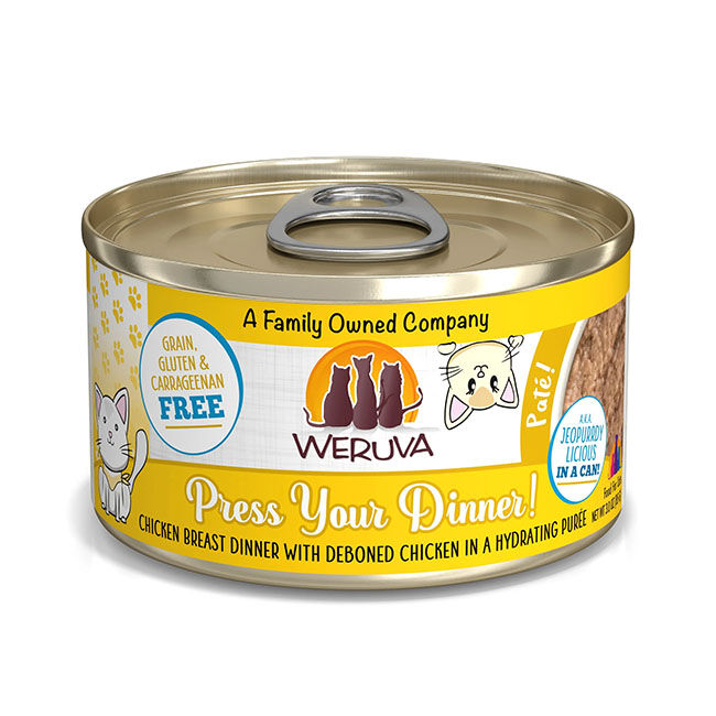 Weruva Cat Pat&eacute; - Press Your Dinner! - Chicken Breast Dinner with Deboned Chicken in Hydrating Puree - 3 oz image number null