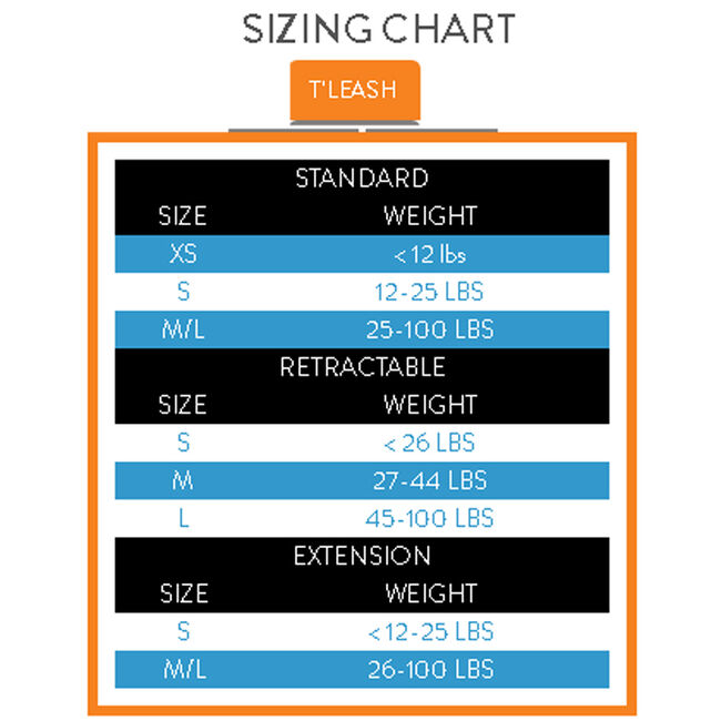Thundershirt Standard Thunderleash Size Chart image number null