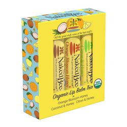 The Naked Bee Organic Lip Balm Trio Gift Set - Orange Blossom Honey, Coconut & Honey, Citron & Honey