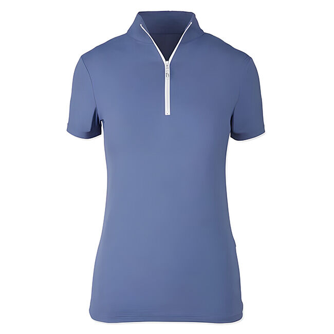 White polo shirt with light blue horse sales