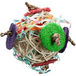Nibbles Vine Ball Chew with Crinkle Paper and Loofah