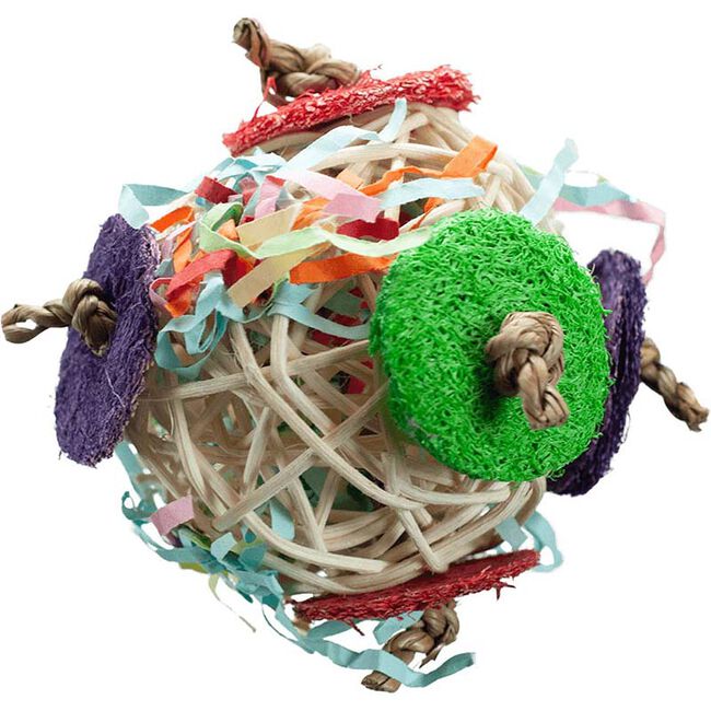 Nibbles Vine Ball Chew with Crinkle Paper and Loofah image number null