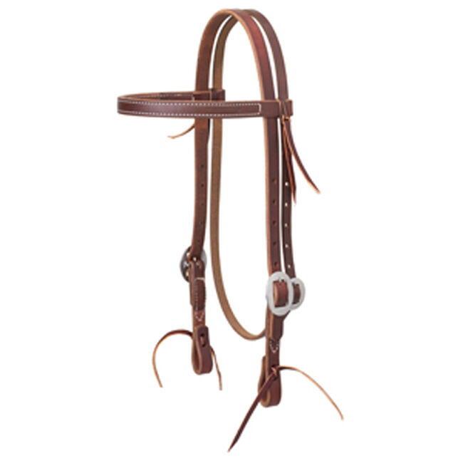 Weaver Working Cowboy Economy Browband Headstall, 3/4", Stainless Steel image number null