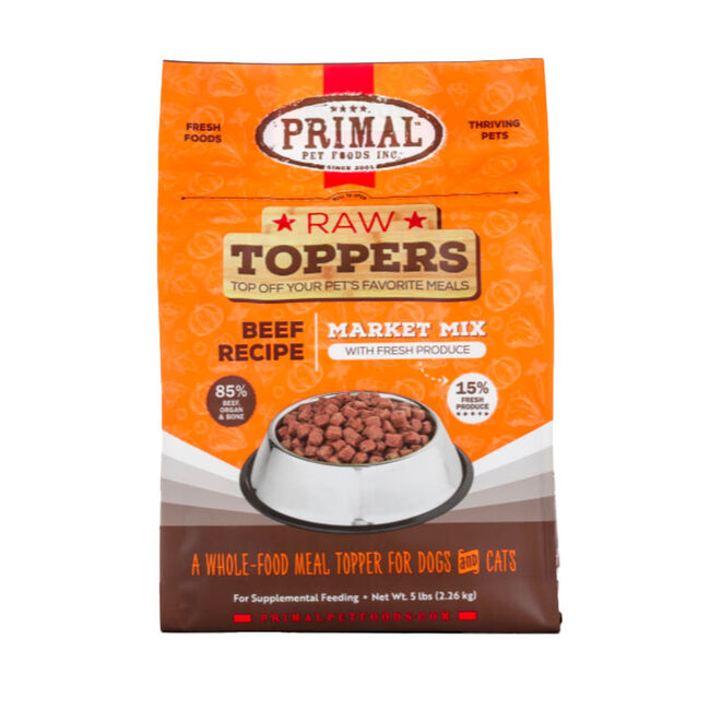 Primal Pet Market Mix Topper 5 lb - Beef image number null