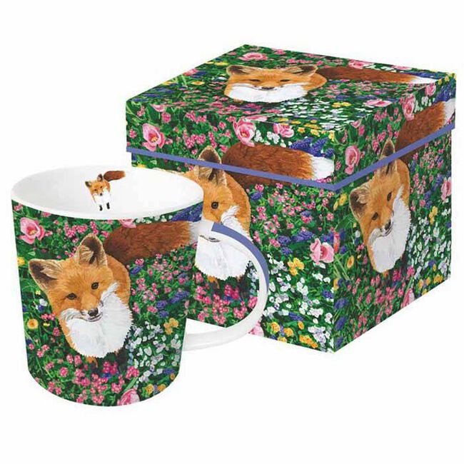 GT Reid Fox in Flowers Mug Gift Box image number null