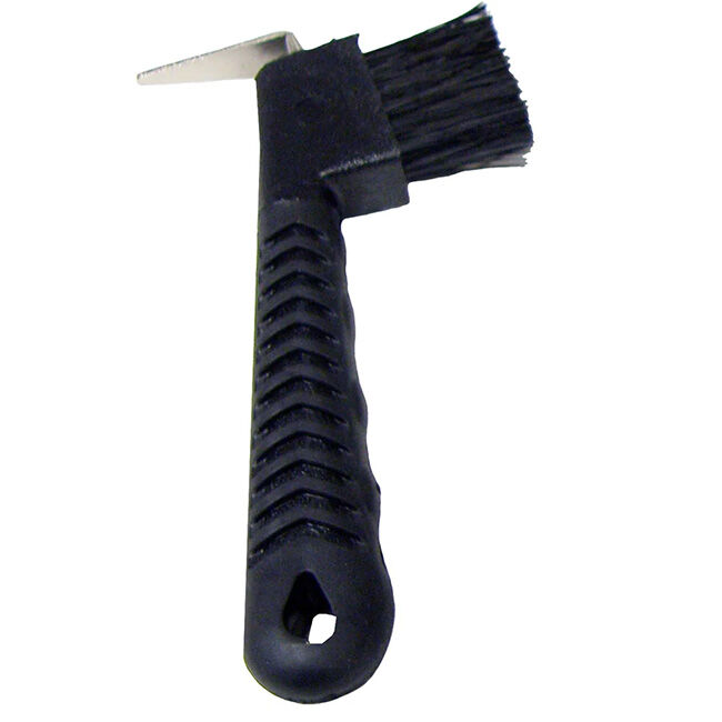Intrepid International Rubber Grip Hoof Pick with Brush image number null
