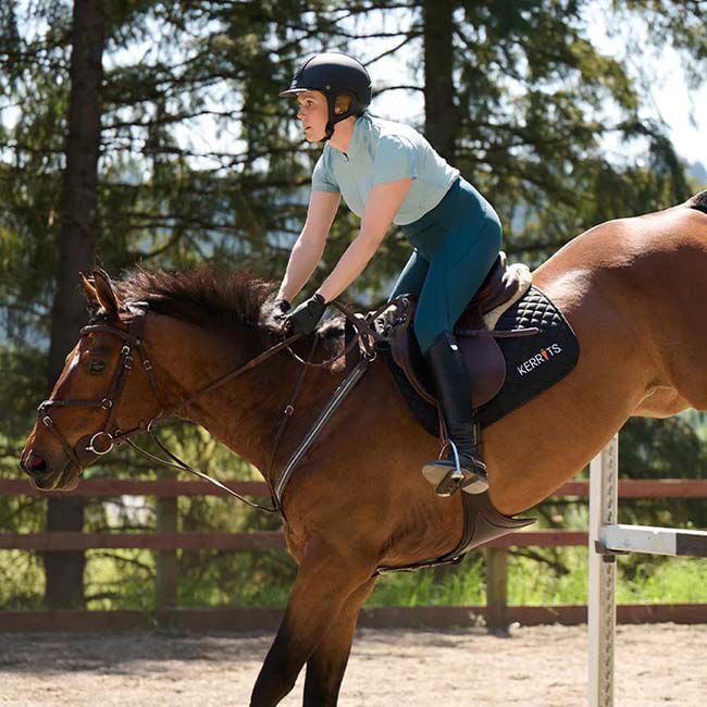 Kerrits Women's Coolcore PowerLite Knee Patch Pocket Tight - Jasper image number null