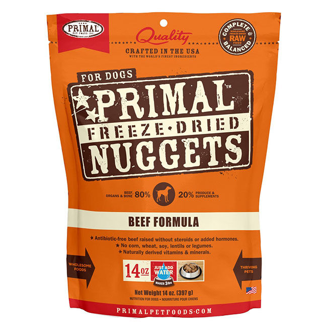 Primal Freeze Dried Beef Nuggets Dog Food image number null