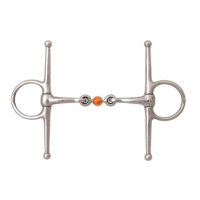 Korsteel Stainless Steel Copper Ball Link Full Cheek Snaffle Bit image number null