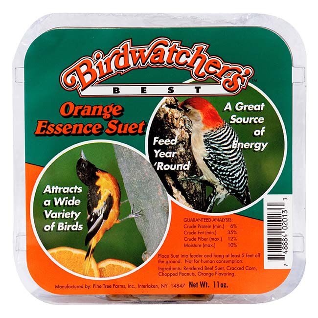 Pine Tree Farms Birdwatcher's Best Suet Cake - Orange Essence - 11 oz image number null