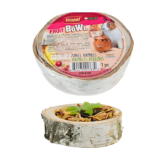 Vitapol Treat Bowl for Rabbits & Rodents - Fruit Recipe image number null